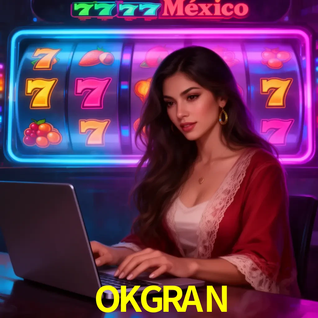 OKGRAN Slots - tragamonedas, RTP y control Tragamonedas OKGRAN con símbolos, saldo móvil y reglas de apuesta visibles